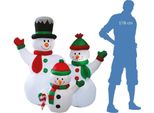 Famiglia Di Pupazzi Di Neve Gonfiabili E Illuminati 153 Cm
