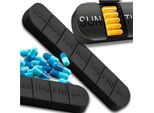 Box 7 Giorni Settimanale Per Farmaci, Compresse, Scatola Nera