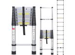 Bettizia Scala Telescopica In Alluminio 5M, Scala Estensibile, Scala Pieghevole, Scala Multiuso, Scala A Gradini, Scala Domestica, Scala Per Esterni, Portata 150 Kg