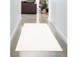 Tappeto Monocolore Per Il Soggiorno, Di Facile Manutenzione E Resistente, Color Crema Dimensioni - 80 X 150 Cm