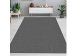 Tappeto Da Salotto Monocolore Moderno Morbido E Facile Da Pulire In Antracite Dimensioni - 120 Cm Rotondo