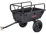 Vevor Rimorchio Ribaltabile, 226,8 Kg, Rimorchio Per Il Trasporto Di ATV-UTV, Rimorchio Ribaltabile Per Il Traino Posteriore Con Pneumatici Da 40,64 Cm, Trazione Manuale O A Pedale, Rimorchio Da Cantiere Pesante Per Tosaerba, Trattori, Rifiuti Da Giardino