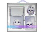Nimmy 3W1 Set Borsa Telefonica + Portafoglio + Custodia Localizzatore Viola/Viola Big Eyed Pet 2.0 Rabbit