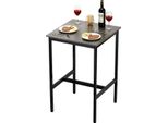Vevor Tavolo Da Bar Tavolo Da Bistrot Tavolo Da Pub Con Struttura In Metallo, Piccolo Tavolo Da Cucina Tavolo Da Pranzo (610 X 610 X 914 Mm), Tavolo Da Esposizione Per Feste Soggiorno Pub Sala Da Pranzo Caffè, Rustico Marrone E Nero