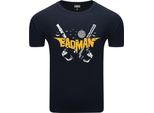 T-Shirt Da Uomo Diarbo Con Stampa Divertente Batman-Badman Blu Scuro Taglia L