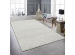 Tappeto Diamond Look Crema Per Il Soggiorno A Pelo Alto, Morbido E Di Facile Manutenzione Dimensioni - 200 X 290 Cm
