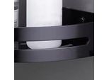Punch Free Shower Storage Rack Scaffali D'angolo Per Il Bagno In Lega Di Alluminio Per La Casa Triangolare Nero