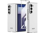 Custodia Per Samsung Galaxy Z Fold 7 Custodia Pc Solida Opaca E Sottile Con Pellicola Protettiva Sul Display Argento