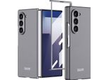 Custodia Per Samsung Galaxy Z Fold 7 Custodia Pc Solida Opaca E Sottile Con Pellicola Protettiva Sul Display Grigio