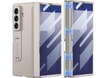 Custodia Per Samsung Galaxy Z Fold 7, Protezione Magnetica Della Cerniera, Cover All-Inclusive Con Protezione Dello Schermo E Supporto Beige