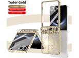 Custodia Per Samsung Galaxy Z Flip 7 Custodia Protettiva Galvanizzata Con Protezione Della Cerniera Oro