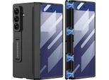 Custodia Per Samsung Galaxy Z Fold 7, Protezione Magnetica Della Cerniera, Cover All-Inclusive Con Protezione Dello Schermo E Supporto Nero