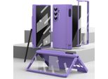 Custodia Per Samsung Galaxy Z Fold 7, Custodia Rigida Con Cerniera E Protezione Per La Penna, Protezione Per Lo Schermo Viola