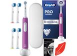 Spazzolino Elettrico Oral-B Pro Junior 6+, Viola + Custodia Bianca + 4 Testine Di Ricambio