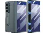 Custodia Per Samsung Galaxy Z Fold 7, Protezione Magnetica Della Cerniera, Cover All-Inclusive Con Protezione Dello Schermo E Supporto Blu