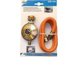 Cfh Set Regolatore Di Pressione 1/4" Sinistra / 50 Mbar / Tubo Da 80 Cm Fornello Da Campeggio Barbecue A Gas Riscaldatore Radiante"