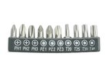 Dedra Set Di Punte Per Cacciavite 10Pz,25Mm:Ph1/2/3,Pz1/2/3,T20/25/30/40 - 18A07S10