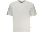 T-Shirt Oversize Da Uomo Bianca Con Ricamo - Cotone Organico, Collo Rotondo
