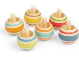 Bigjigs Trottola In Legno Giocattolo Colorato Per Bambini