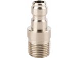 Rosfix Adattatore 3/8" M – Attacco Rapido Maschio In Acciaio Inossidabile 304 | Filettatura Esterna | Per Idropulitrici E Pistole A Schiuma"