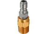Rosfix Attacco Rapido M22M – 3/8 – Filettatura Maschio M22, Quickplug Da 3/8”, Acciaio Zincato | Per Idropulitrici, Lance, Pistole