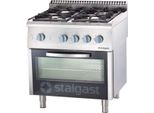 Gasherd 4 Brenner Mit Gasbackofen (Gn 2/1) Serie 700 Nd - G20, 4-Brenner (2X5+2X7)