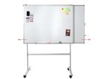Whiteboard Mcw-C85B, Mit Ausziehbarer Tafel Magnettafel Memoboard Pinnwand, Mobil Rollbar Inkl. ZubehöR, 167X186Cm