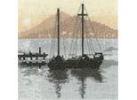 Set Per Punto Croce Heritage In Aida "Vista Della Baia"", Schema Contato, PSBV1632-A, 12,5X12,5Cm"