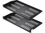 Set Di 2 Ripiani 1U Per Armadio Server - Profondità 254 Mm - Armadio Di Rete - Accessori Per Rack Server