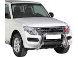 Barra Di Protezione Paraurti Anteriore Per Mitsubishi Pajero 2015-2021 ø76Mm Acciaio Silver