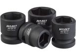 Hazet 900SK/4 Set Di Chiavi A Bussola A Percussione ∙ Quadro Cavo Da 1/2 Pollice (12,5 Mm) ∙ Profilo Di Azionamento Esagonale Esterno ∙ ∙ 13 ∙ 17 ∙ 19 ∙ 21 ∙ Numero Di Utensili: 4