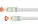 Python Cat.6 Patchkabel Mit Nylongeflecht Weiß 30M