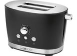 Clatronic Ta 3690 Tostapane Vintage Retro, 2 Fette, 3 Funzioni Portapannolini Nero