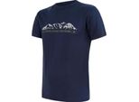 T-Shirt Sensor Merino Active Pt Mountains Uomo Corta Blu Scuro Taglia L