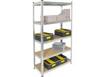 Scaffale In Metallo Zeus 180 X 90 X 40 Cm 5 Ripiani TC-030C
