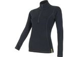 Maglietta Sensor Merino Df Zip Donna Lunga Nero Taglia Xl 15100031-03