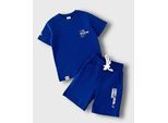 Mod Jeans | Completo Per Bambini 2 Pezzi - T-Shirt E Pantaloncini - Blu Scuro - Estivo E Confortevole Taglia 98, Età 3 Anni