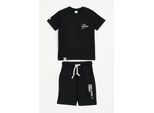Mod Jeans | Completo Estivo Per Bambini - T-Shirt E Pantaloncini - Nero - 100% Cotone - Comodo Ed Elegante Taglia 122, Età 7 Anni