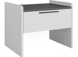 Vicco Panca Per La Sala Da Pranzo Roman, 53.5 X 41.1 Cm Con 1 Cassetto, Bianco/Antracite