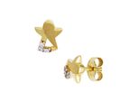 Paar Ohrstecker Jobo "Engel Schutzengel", Gold (Gelbgold 333), Ohrringe, Damen, Gelbgold 333, 333 Gold Mit 6 Zirkonia