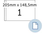 Etichette Universali Herma Dataprint, 205 X 148,5 Mm, Bianco