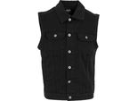 Urban Classics - Gilet In Denim Nero Grezzo - S