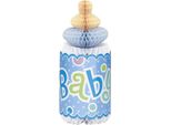 Unique Party Baby Shower Decorazione Bottiglia A Nido D'ape SG12824 (Taglia Unica) (Blu)