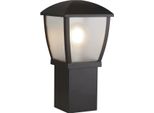 Paletto Da Esterno Seattle (Altezza 450 Mm) - Schwarz Con Pannelli Trasparenti Glassati