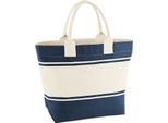 Quadra - Borsa Da Donna In Tela PC3795 (Taglia Unica) (Blu Navy/Bianco Naturale)
