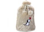 Bottiglia D'acqua Calda Per Cani Biggdesign Con Coperchio Lavabile E Morbido Peluche, Bottiglia Da Letto Per Bambini E Adulti, Bottiglia D'acqua Calda Per Dolori Alla Schiena E Allo Stomaco, Bottiglia D'acqua Calda, 2L, Beije