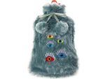 Biggdesign Meine Augen Auf Dich Borsa Dell'acqua Calda Con Rivestimento In Morbido Peluche Lavabile, Borsa Da Letto Per Bambini E Adulti, Borsa Dell'acqua Calda Per Dolori Alla Schiena E Allo Stomaco, Borsa Dell'acqua Calda, 2L, Turchese