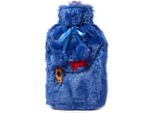 Biggdesign Borsa Dell'acqua Calda Per Gatti Con Rivestimento In Morbido Peluche Lavabile, Borsa Da Letto Per Bambini E Adulti, Borsa Dell'acqua Calda Per Dolori Alla Schiena E Allo Stomaco, Borsa Dell'acqua Calda, 2L, Blu Scuro