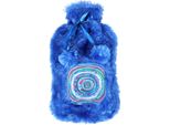 Biggdesign Borsa Dell'acqua Calda Per Il Malocchio Con Copertura In Peluche Lavabile E Morbida, Borsa Da Letto Per Bambini E Adulti, Borsa Dell'acqua Calda Per Il Mal Di Schiena E Lo Stomaco, Borsa Dell'acqua Calda, 2L, Blu Scuro
