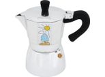 Caffettiera Espresso Da Cucina Any Morning, Caffettiera Moka, Caffettiera Italiana, Caffettiera Percolatrice, Caffettiera Moca In Alluminio, 3 Tazze, Argento-Nero